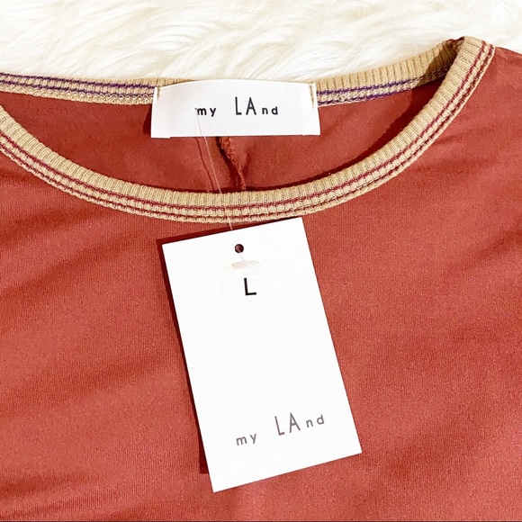 My LAnd Tunic Dress Long Sleeve Burnt Orange NWT - Picture 9 of 10